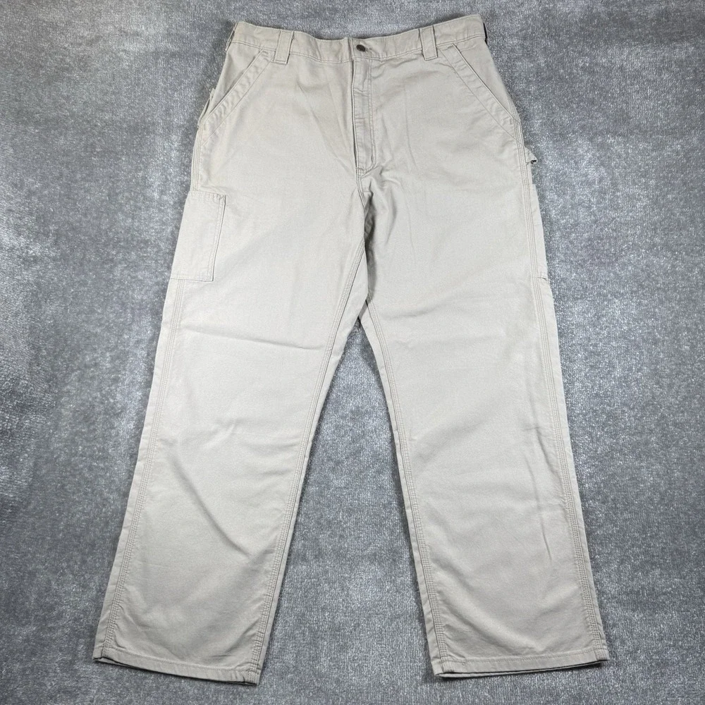 Carhartt Pants Men's 38x30 Beige Carpenter Loose Fit B151-TAN Workwear Utility